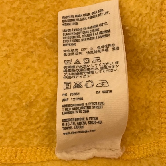 AUTHENTIC VINTAGE Y2K 🔥 ABERCROMBIE & FITCH GOLD ZIP UP HOODIE - Picture 5 of 9